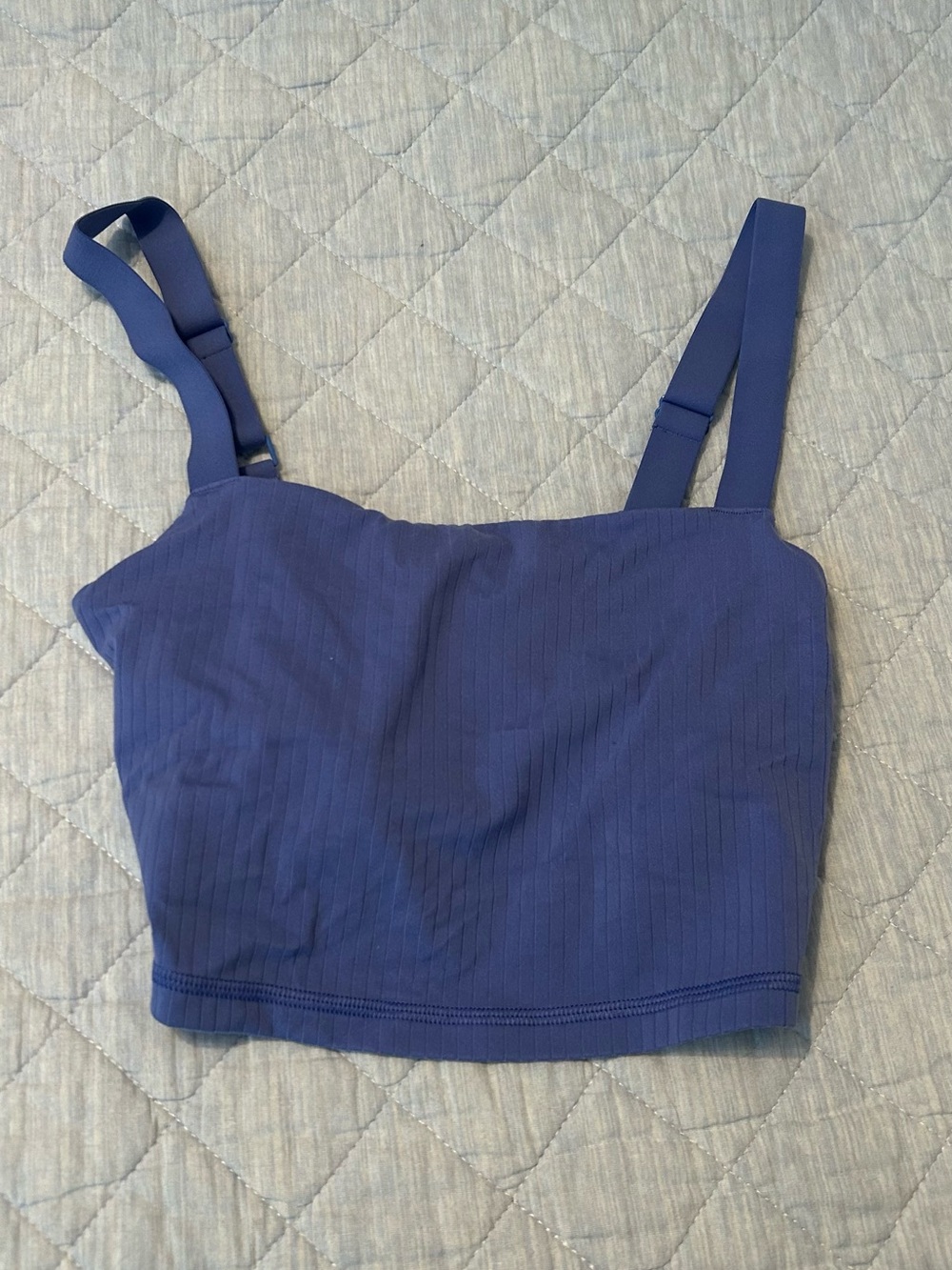 Women’s Navy Ribbed Crop Bralette - Brand Unspecified